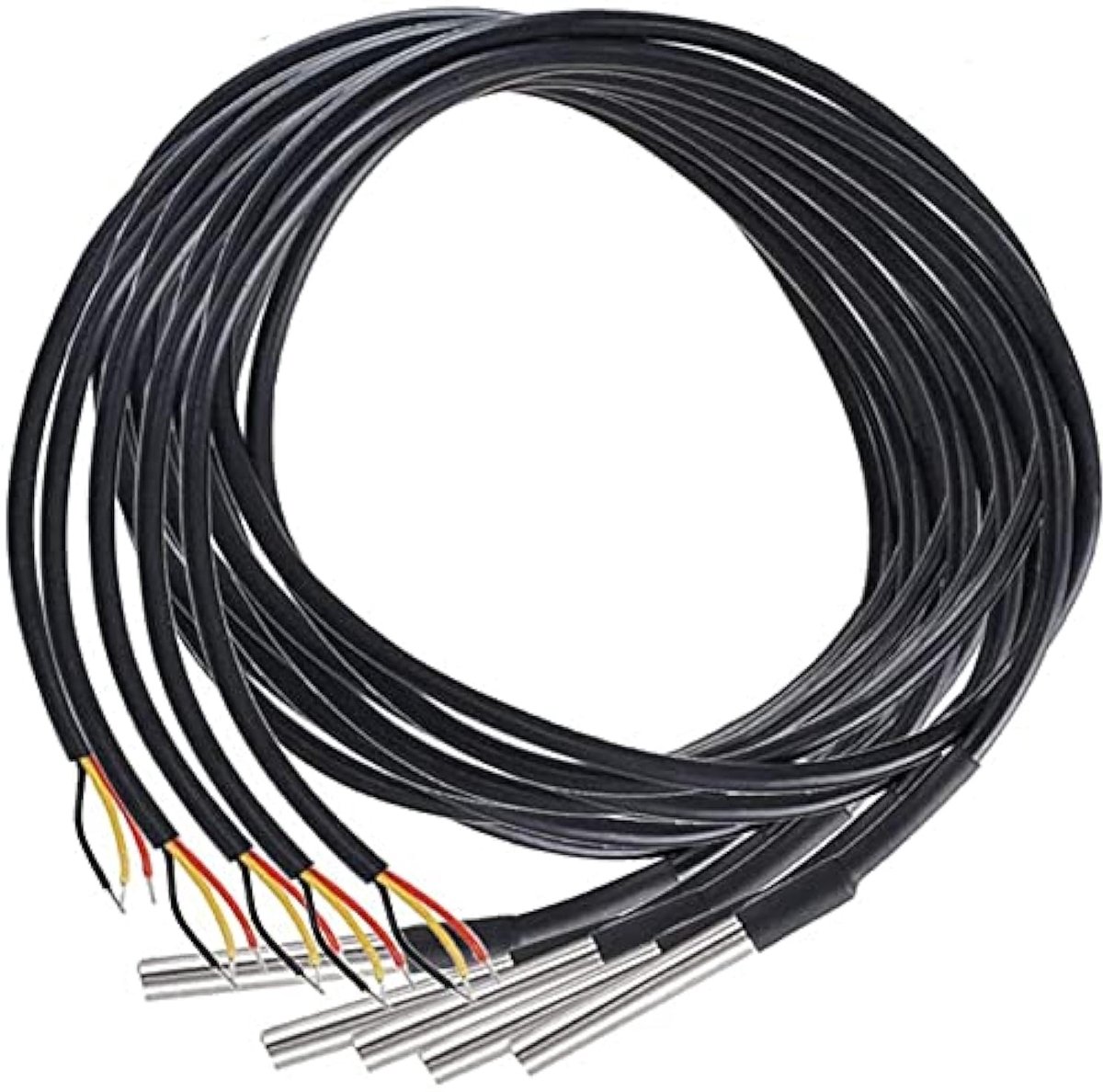 5pcs Waterproof Temperature Probe Sensor Thermoelement Thermometer 3M with Heat Resistant Thermal Cable - ShopVlot