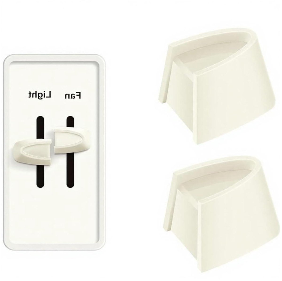 Dimmer Schakelaar Knop - Vervangingsknop Dimmers - Licht Ventilatorregeling - Dubbelzijdige Knoppen - 13 x 9.3 x 10.7 mm - Beige