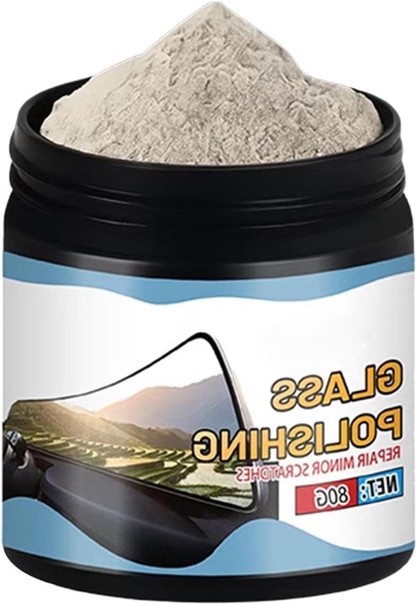Glas Kras Reparatieset - Glas Polijst Compound - Glas Herstellen - Zachte Restauratie Oplossing - 80g - Wit