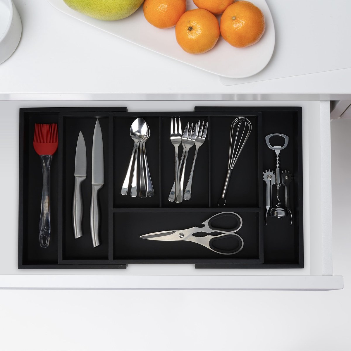 Omgoods - Uittrekbare Besteklade Organizer met 5-7 Compartimenten