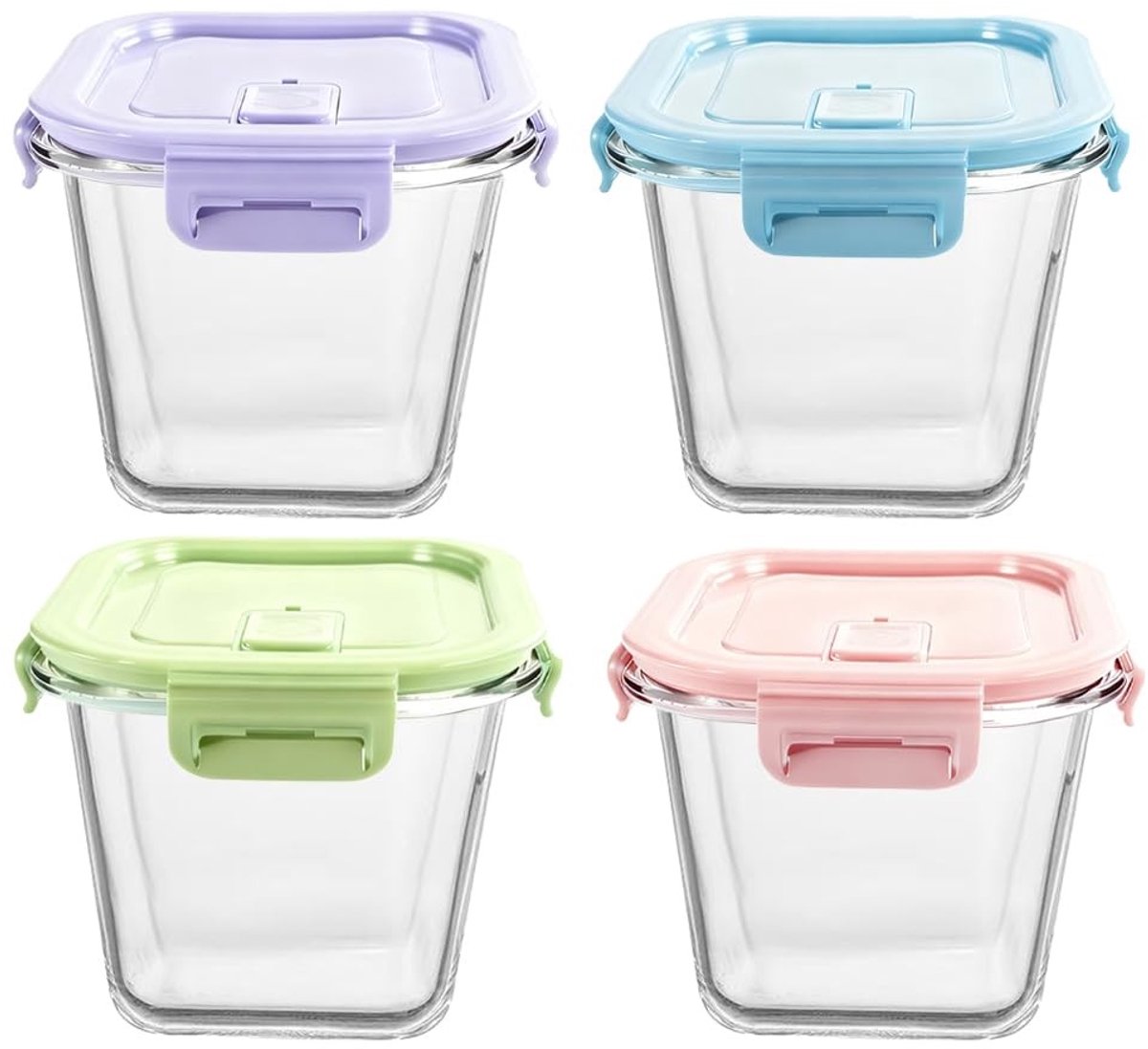 Omgoods - Glazen Maaltijd Prep Containers met Luchtdichte Deksels