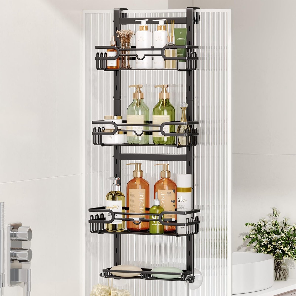Omgoods - Douche Caddy - Hangende 4 Laags Opbergrek voor Badkamer