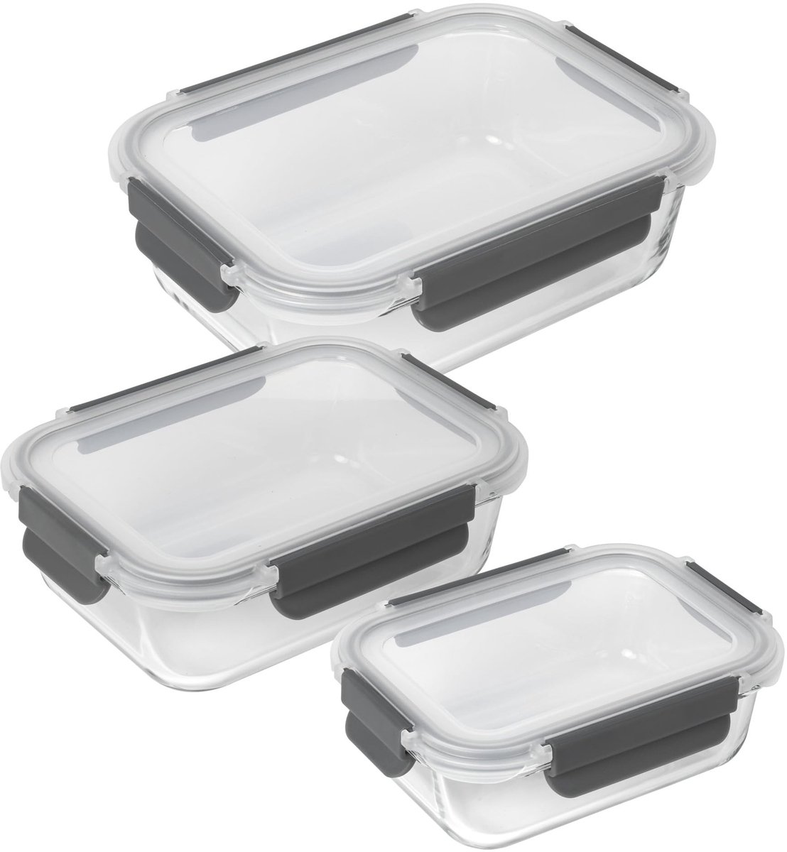 Omgoods - Transparante Glasschaal met Deksel, Geschikt voor Alle Voedselsoorten