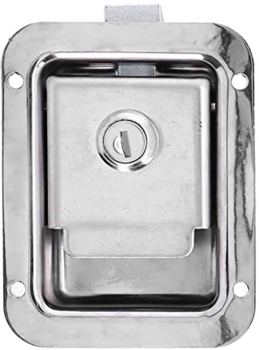 Omgoods - 304 Paddle Deurslot met 2 Sleutels voor Toolbox en Trailer