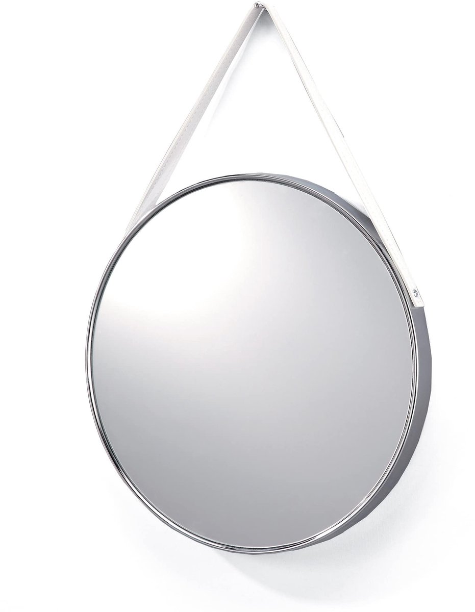 Omgoods - Wandspiegel met Chrome Staal Frame Ø 42,5 cm