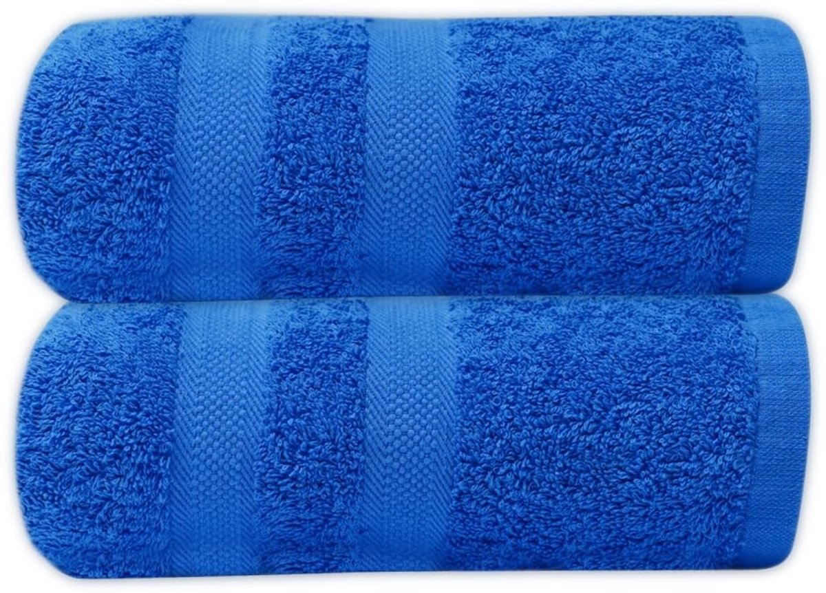 Omgoods - Extra Grote Jumbo Badhanddoek 90 x 150 cm - 100% Egyptisch Katoen (Blauw)