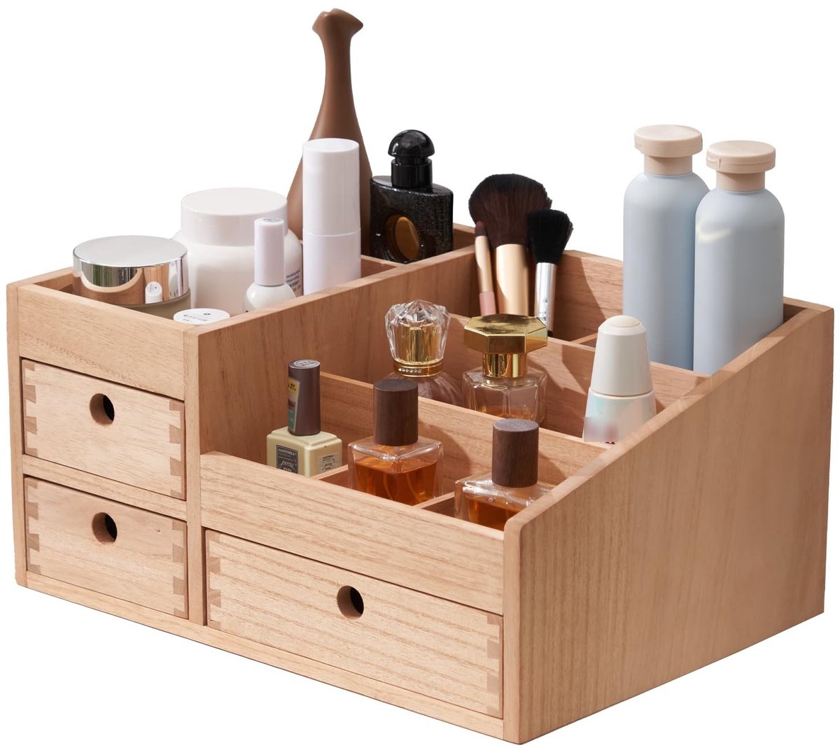 Omgoods - Houten Make-up Organizer met 8 Compartimenten