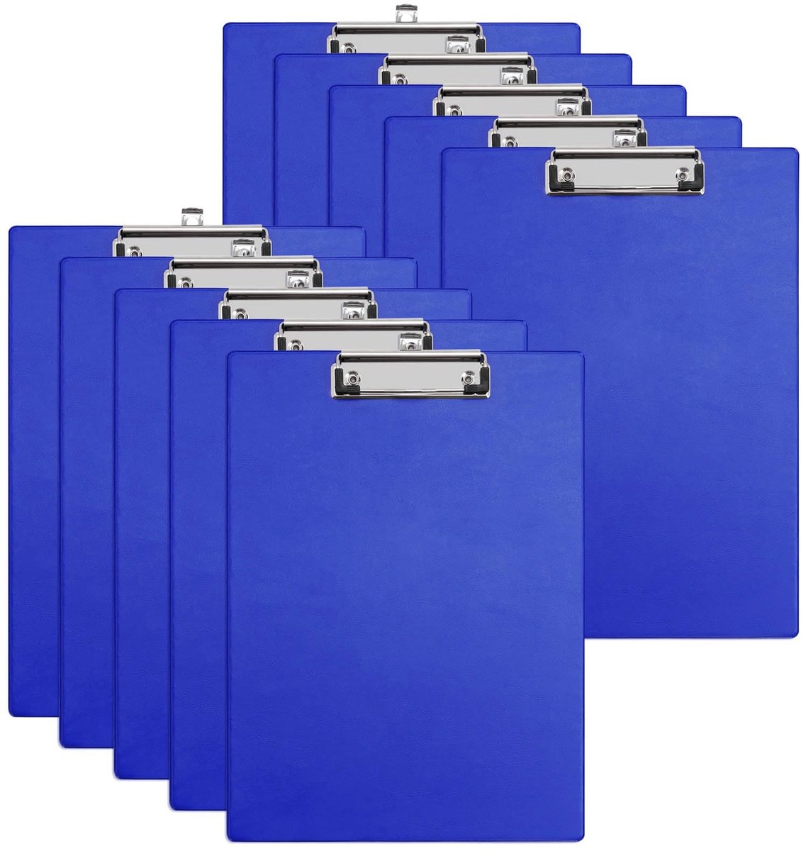 Omgoods - Set van 10 A4 Klemborden van PVC en Karton in Blauw