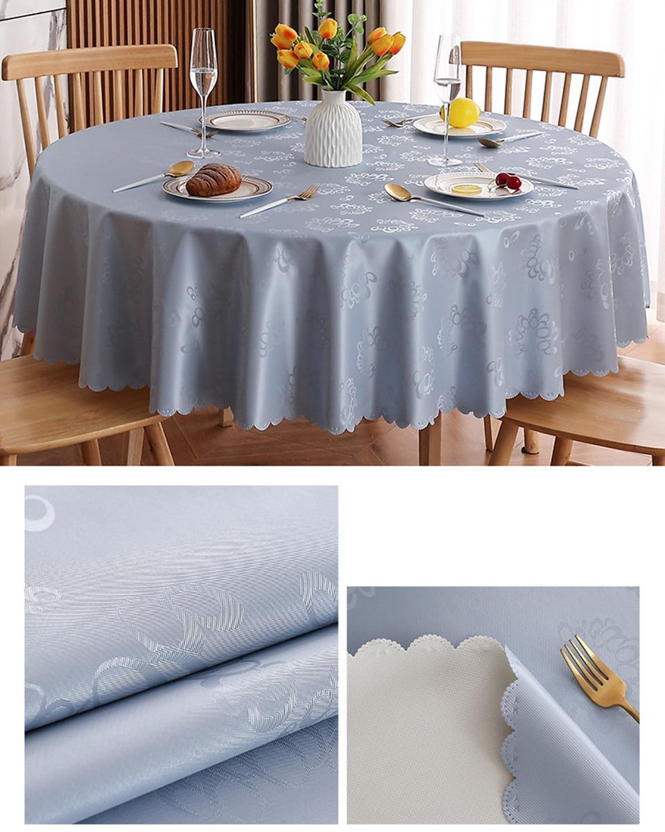 Omgoods - Ronde Tafelkleed van PVC Water- en Vuilafstotend 240 cm