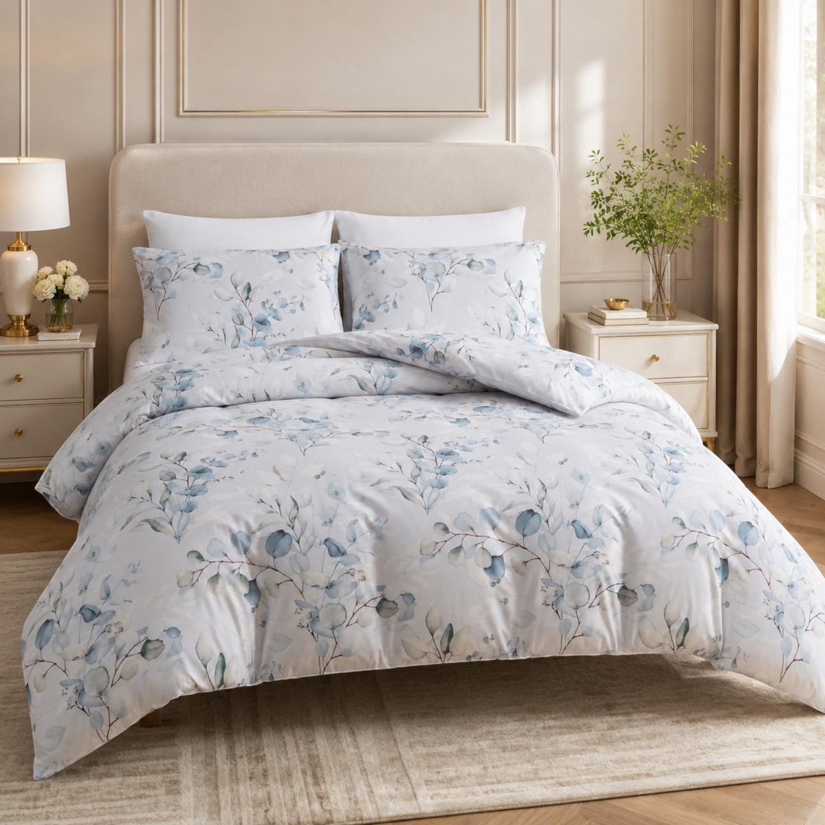 Omgoods - Super King Dekbedovertrek Set - Grijze Microfiber Beddegoed Set 260x220 cm