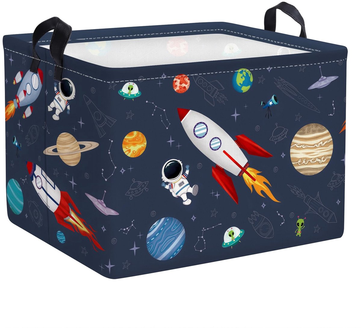 Omgoods - Ruimtevaart Opbergmand - Astronaut en Planeet Design - 36L