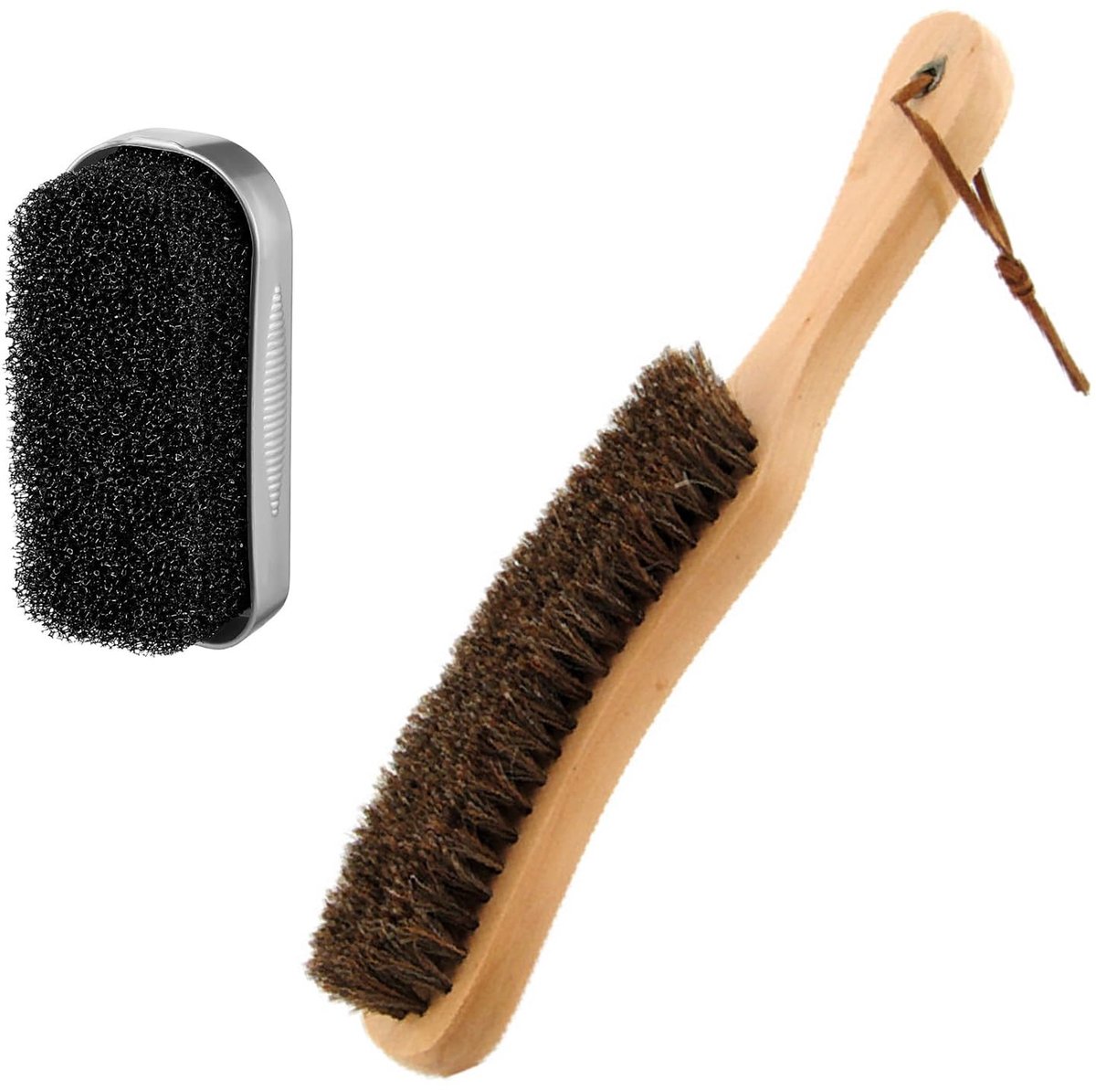 Omgoods - Set van 2 Hoedborstels en Schoonmaak Sponsen voor Vilt Hoeden