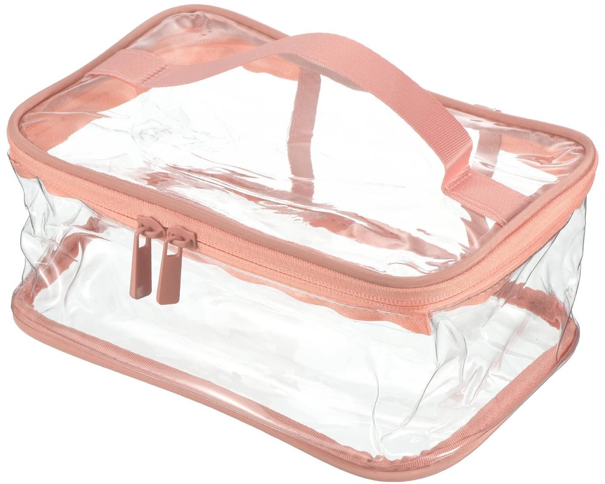 Omgoods - Roze Toilettas - PVC Cosmetica Zak met Rits en Handvat