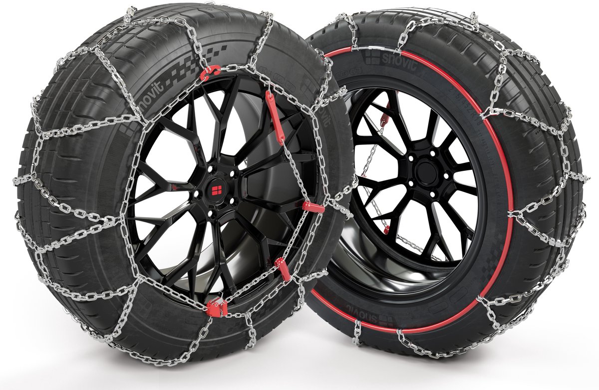 Snovit - E-13/450 sneeuwkettingen - Sneeuwkettingen voor bestelwagens, 4x4 voertuigen en SUV´s - Schakel van 13 mm productafbeelding