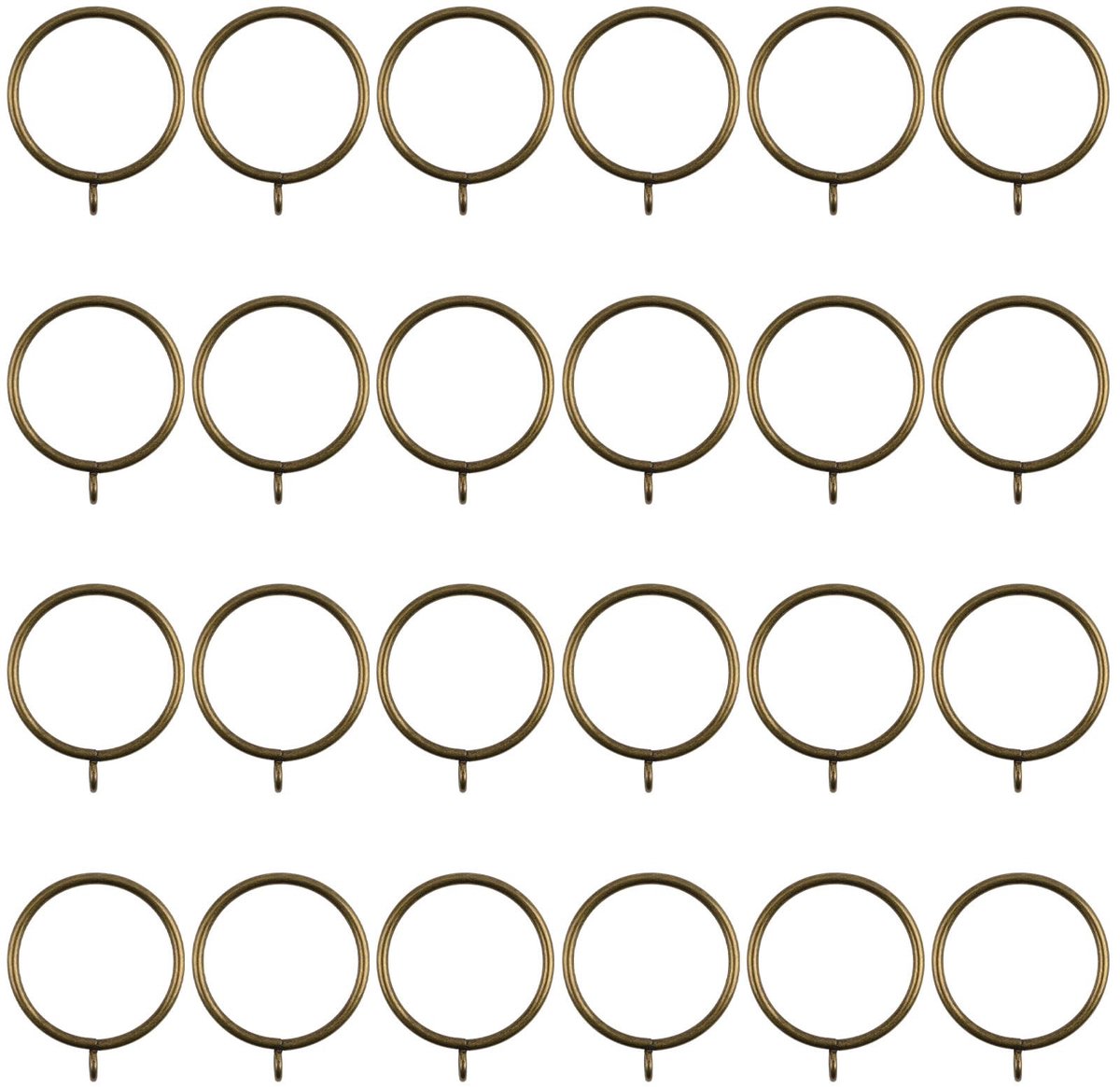 Omgoods- Gordijnringen 24 Stuks - Metalen Gordijnringen met Oogjes - Decoratieve Raamringen - 2 Inch Binnendiameter - Hoogwaardig Ijzer - Gordijnlus