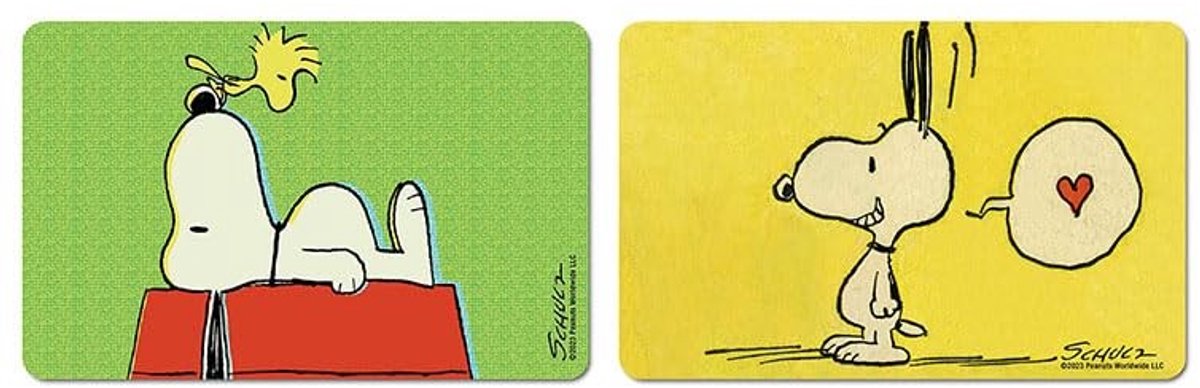 Omgoods - Set van 2 Snoopy Ontbijtplankjes, Vaatwasmachinebestendig
