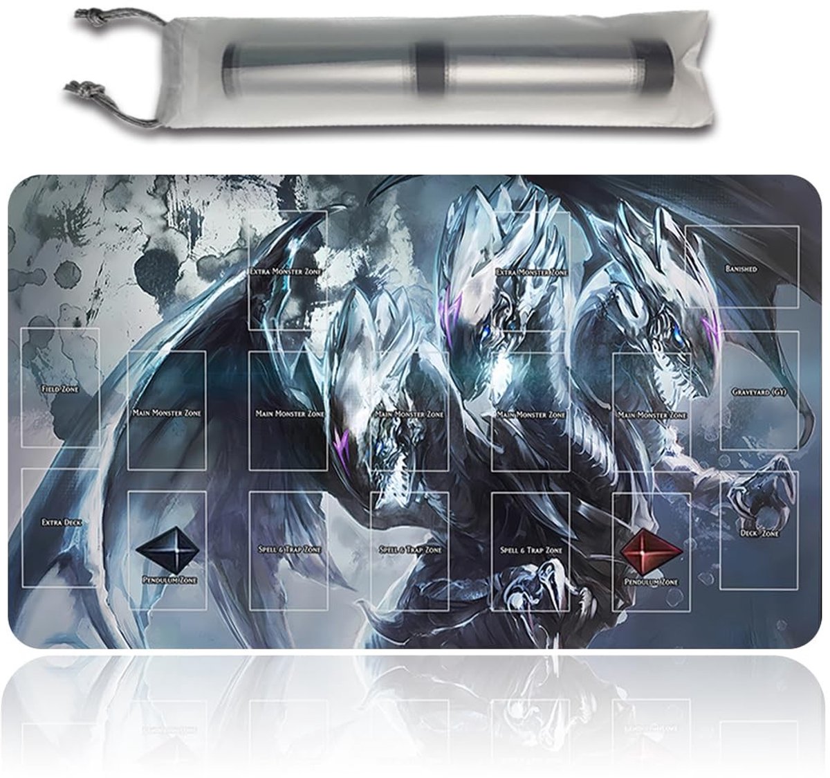 Omgoods - Speelmat voor Trading Card Game met Kaartzones 60 x 35 cm