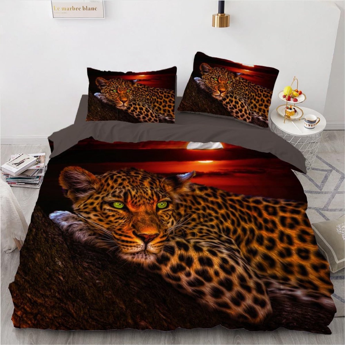 Omgoods - Luxe Bedset met Luipaardprint 135 x 200 cm