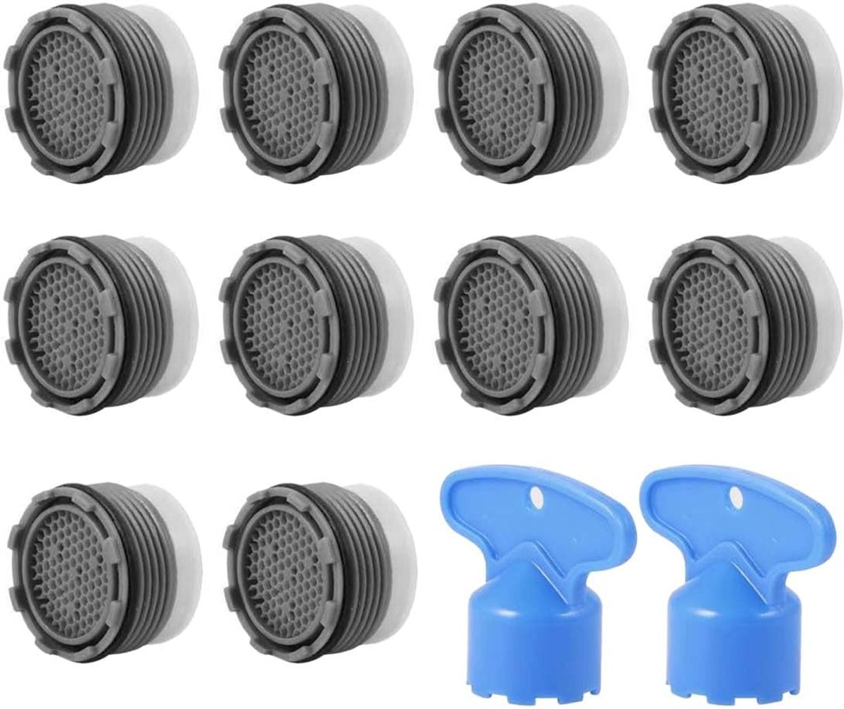 SnelShoppen - 10Pcs Aerator Kraanfilter M18,5mm - Plastic Keuken Kraanfilter met 2 Sleutels - Duurzaam en Betrouwbaar voor Badkamer en Keuken