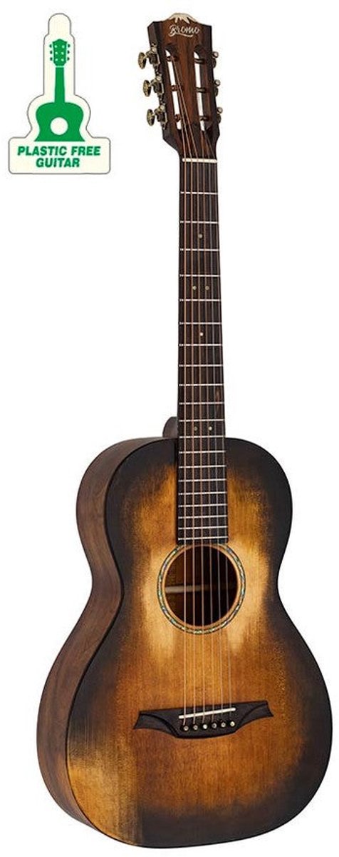 Bromo BAR6H Rocky Mountain Series Parlour All Solid Akoestische Gitaar Historische sunburst Satijn met Tas