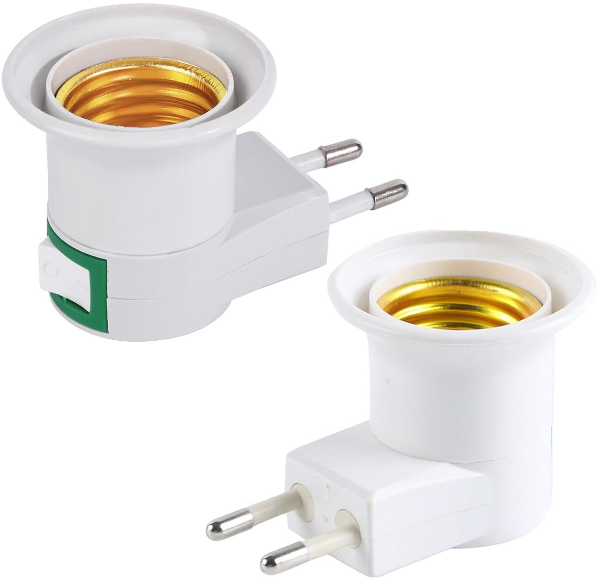 Adaptor - E27 Socket Adapter, Bulb Socket, Bulb Holder, Conversion to Socket and E27 Socket, Bulb Base, Power Cord, EU - ShopVlot