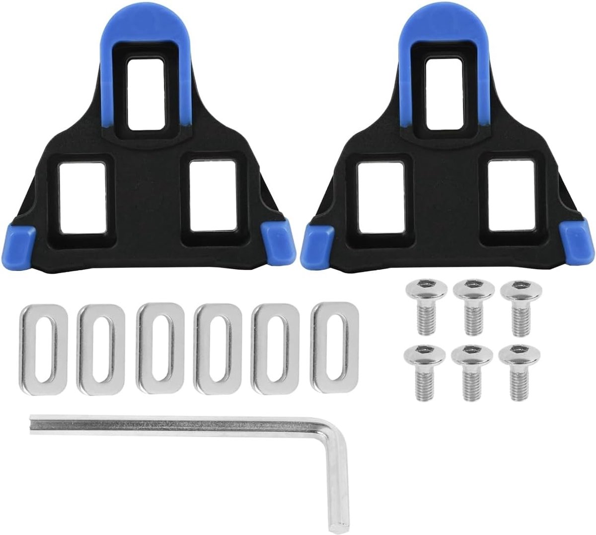 2 Stks Racefiets Schoenplaten SPD/SPD SL Compatibel Blauw voor Fietsen Schoenen MTB Indoor Fietsen