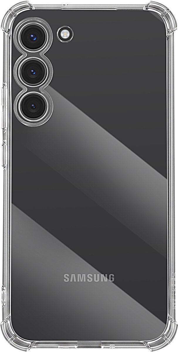 Mayaxess, Siliconen Hoesje Geschikt voor Samsung Galaxy S23 met Versterkte Schokbestendige Hoeken, Transparant