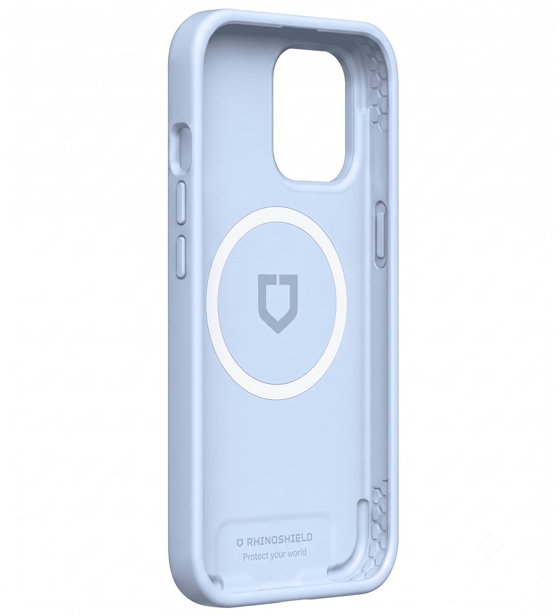 Rhinoshield, MagSafe Hoesje Geschikt voor Apple iPhone 15 Model SolidX Soft Touch 3mm Schokbestendig, Poolblauw