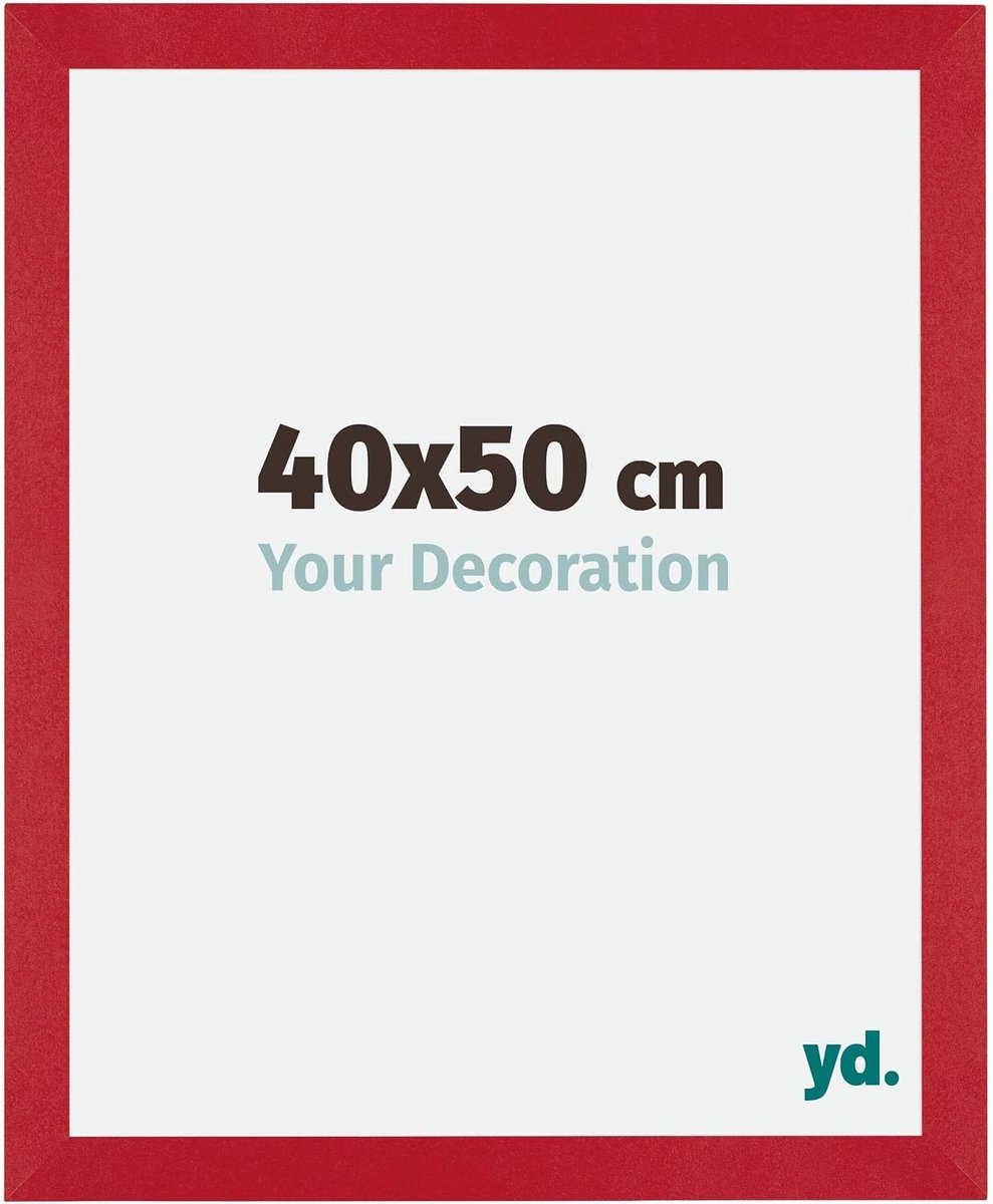 Fotolijst 40x50 cm - Rood - MDF met acrylaatglas - Antireflecterend - Makkelijk op te hangen - SnelShoppen