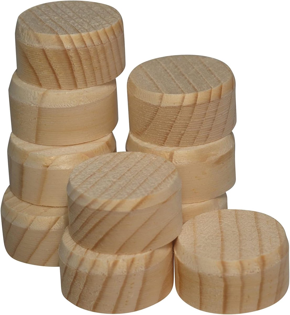 Houten plaatjes 30 mm van vurenhout - houten plaatjes 10 mm met vezel