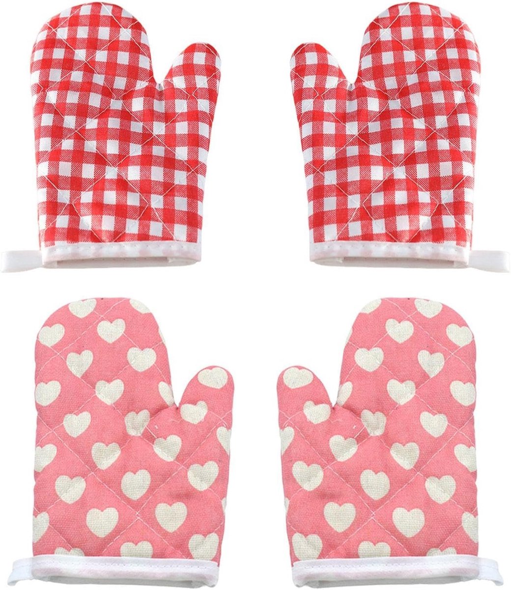 Handschoenen Voor Kinderen, Gedrukte Canvashandschoenen, Kookhandschoenen Voor Thermische Isolatie, Keukenbehoeften.