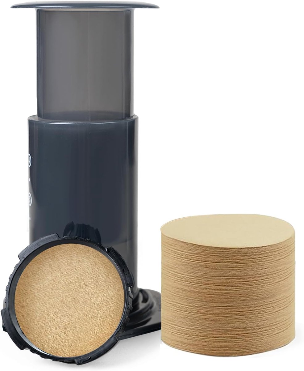 Choice Geschikt voor AeroPress Filter, 500 Stuks, Wegwerp & Ronde Papieren Filter, 64 mm, Compatibel met AeroPress-Koffiemachines,Natuurlijke