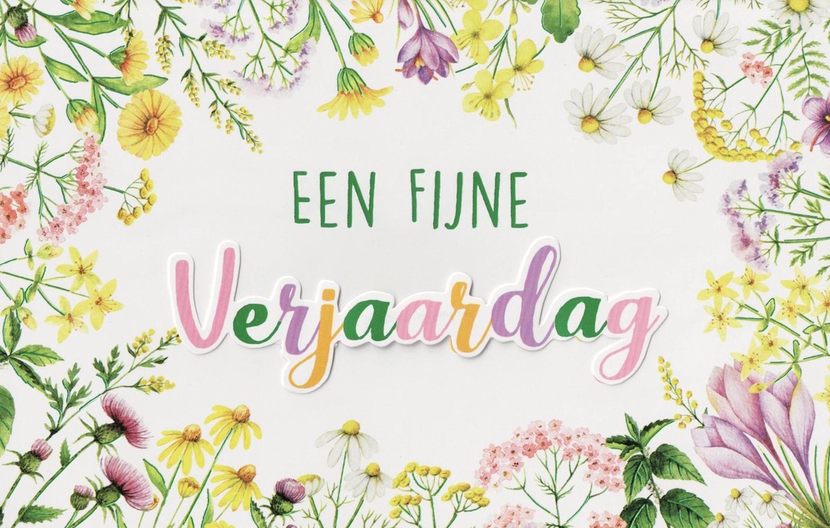 Wenskaart | 6 stuks | ADIOS applicatiekaart Een fijne verjaardag