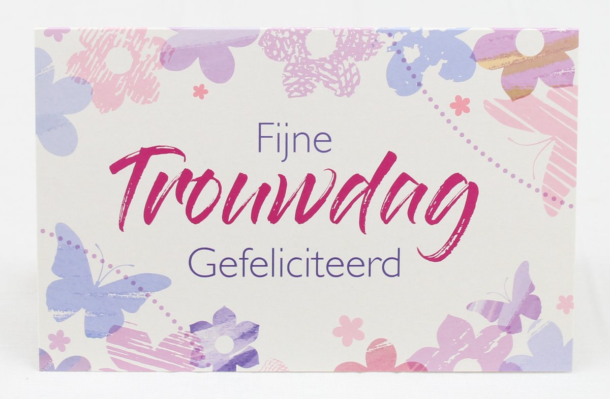 Wenskaart | 6 stuks | ADIOS applicatiekaart fijne trouwdag gefeliciteerd