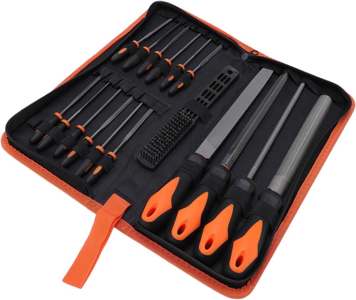 Vijlenset 17-delig - Metaalvijl Houtvijl - Nauwkeurig Slijpen - T12 Koolstofstaal - 20 cm Vijlen - Zilver