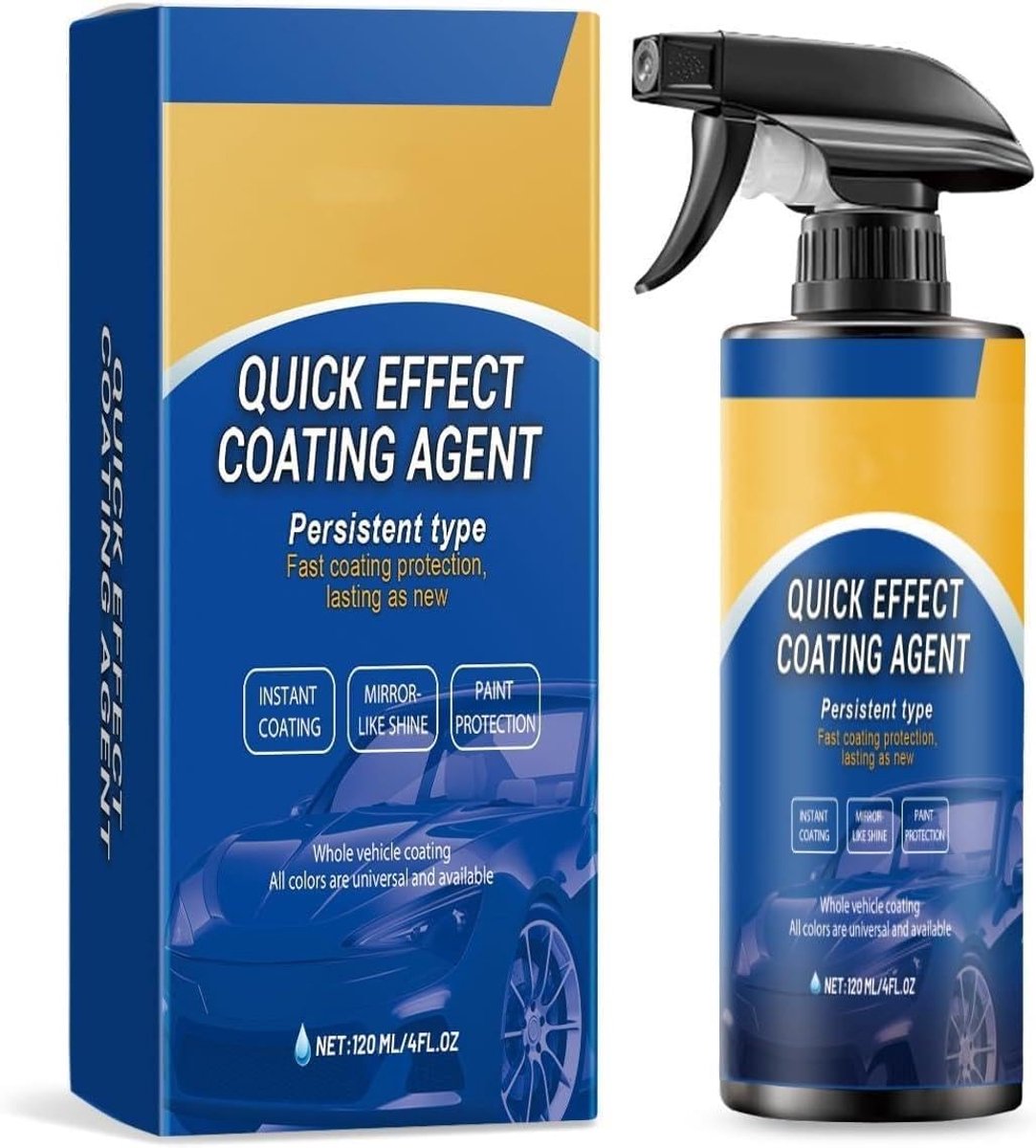 SnelShoppen - 3-in-1 Auto Coating Spray, Snelwerkende Beschermende Coating, 120ml, Keramische Spray voor Polijsten en Herstellen, Hoog Beschermend voo
