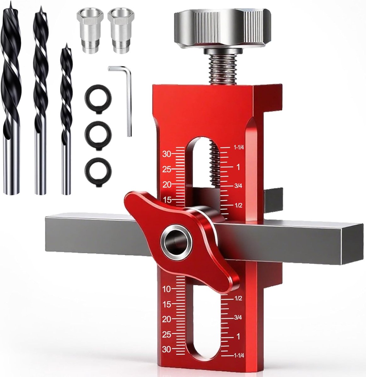 SnelShoppen - Verstelbare Positioneer Tool voor Kastdeuren - Robuust en Eenvoudig in Gebruik - Inclusief 10 mm Boor en Stopmechanisme - Perfect voor H