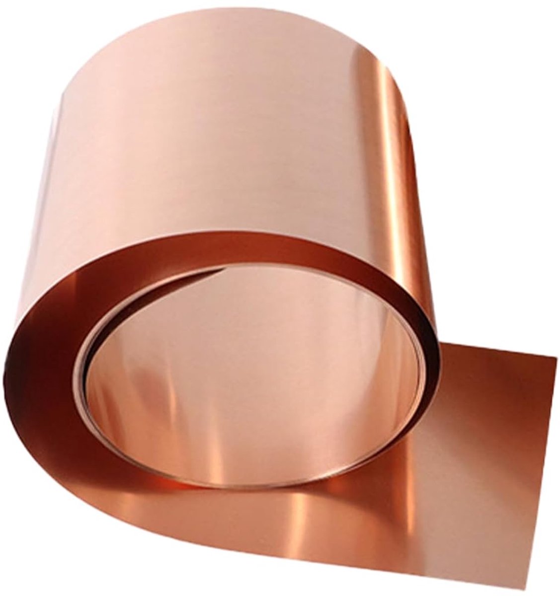 SnelShoppen - Koperfolie Bladmetaal Rol, 0.05mm x 50mm x 1m, 99.9% Zuiver Koper, Flexibele Koperplaat Tape Folie voor DIY Klussen en Creatieve Project