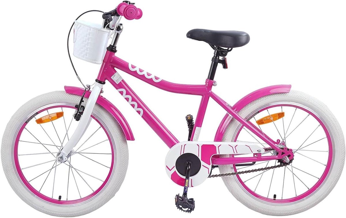 Kinderfiets 18 Inch Meisjesfiets Fiets voor kinderen Buiten spelen Verstelbare handvatten en zadel