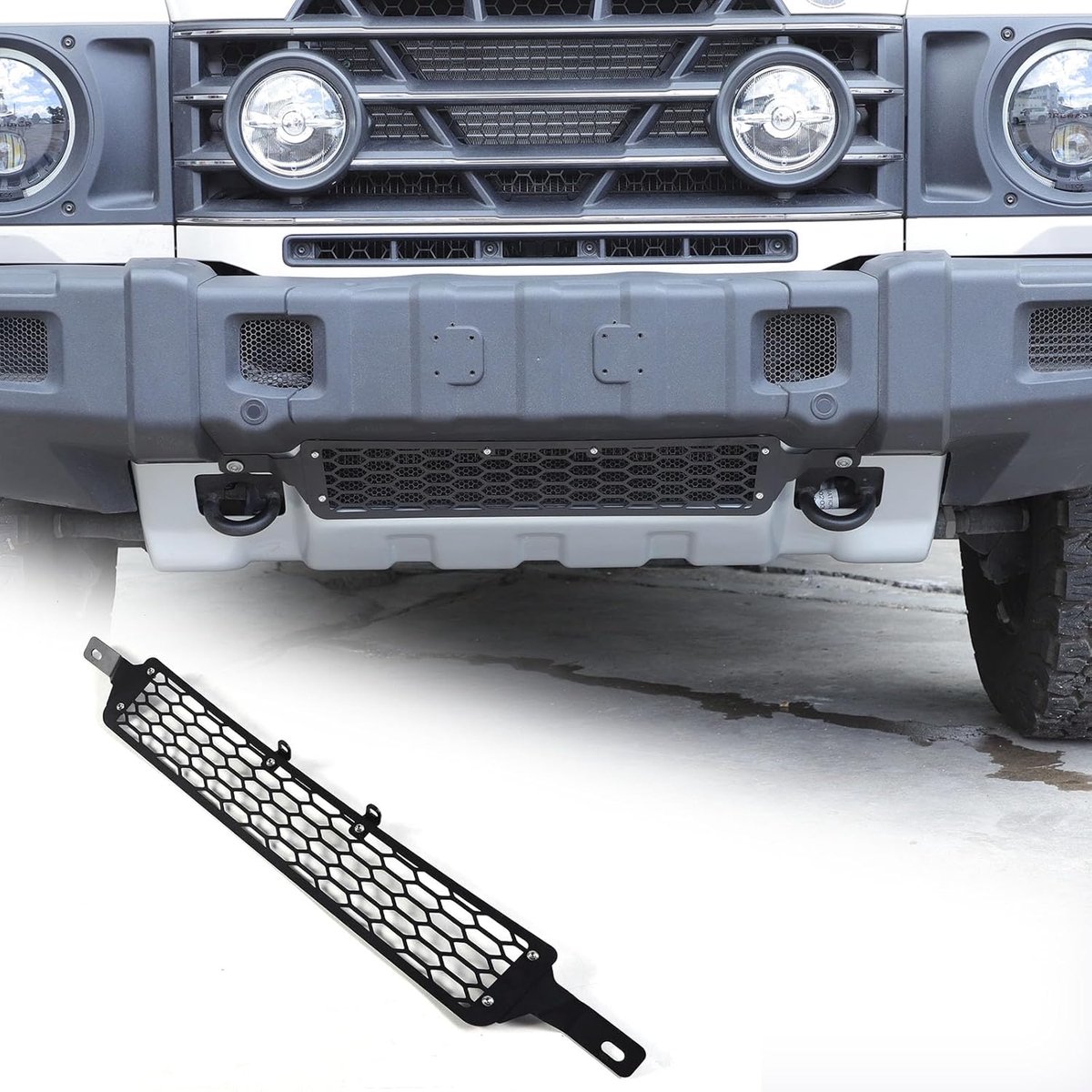 Grill Mesh for Ineos Grenadier 2020-2024 Car Bottom Bumper Segmented Insect Net Air Intake Ventilation Grille Cover - ShopVlot