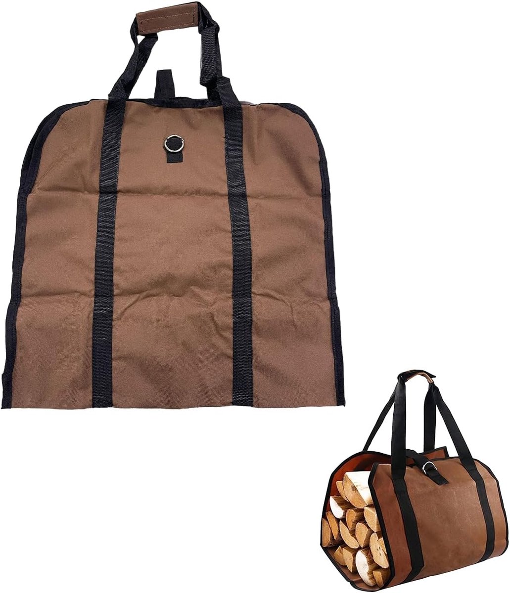 Firewood Bag, Wooden Carrying Bag, Firewood Bag, for Indoor and Outdoor Camping - ShopVlot