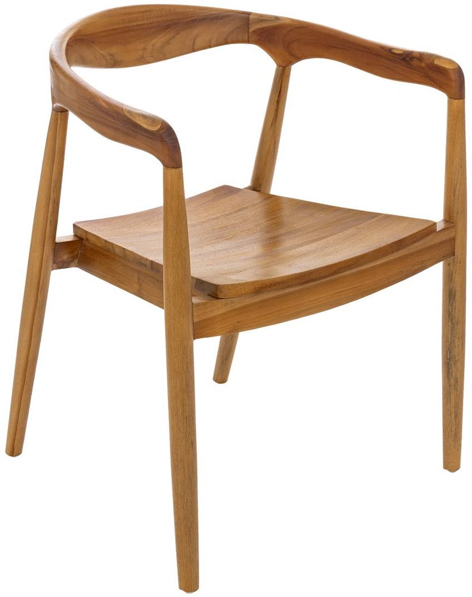 Set van 2 fauteuils van natuurlijk teakhout MIYAKO