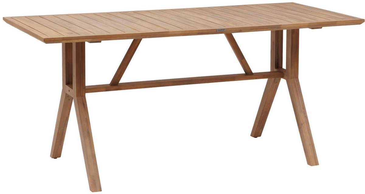 Rechthoekige hoge tuintafel voor 8 personen van acaciahout PAPOUASIE