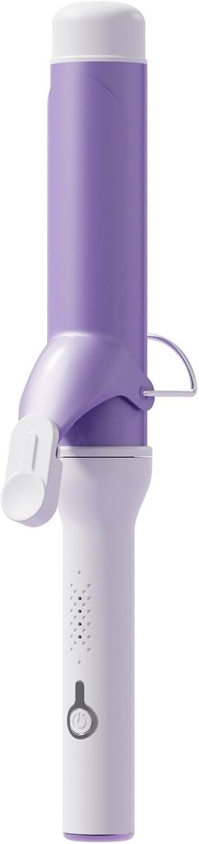 Krultang 40 mm mini-krultang, professionele krultang voor kort haar met opbergtas, draagbare mini-krultang voor op reis (Paars)