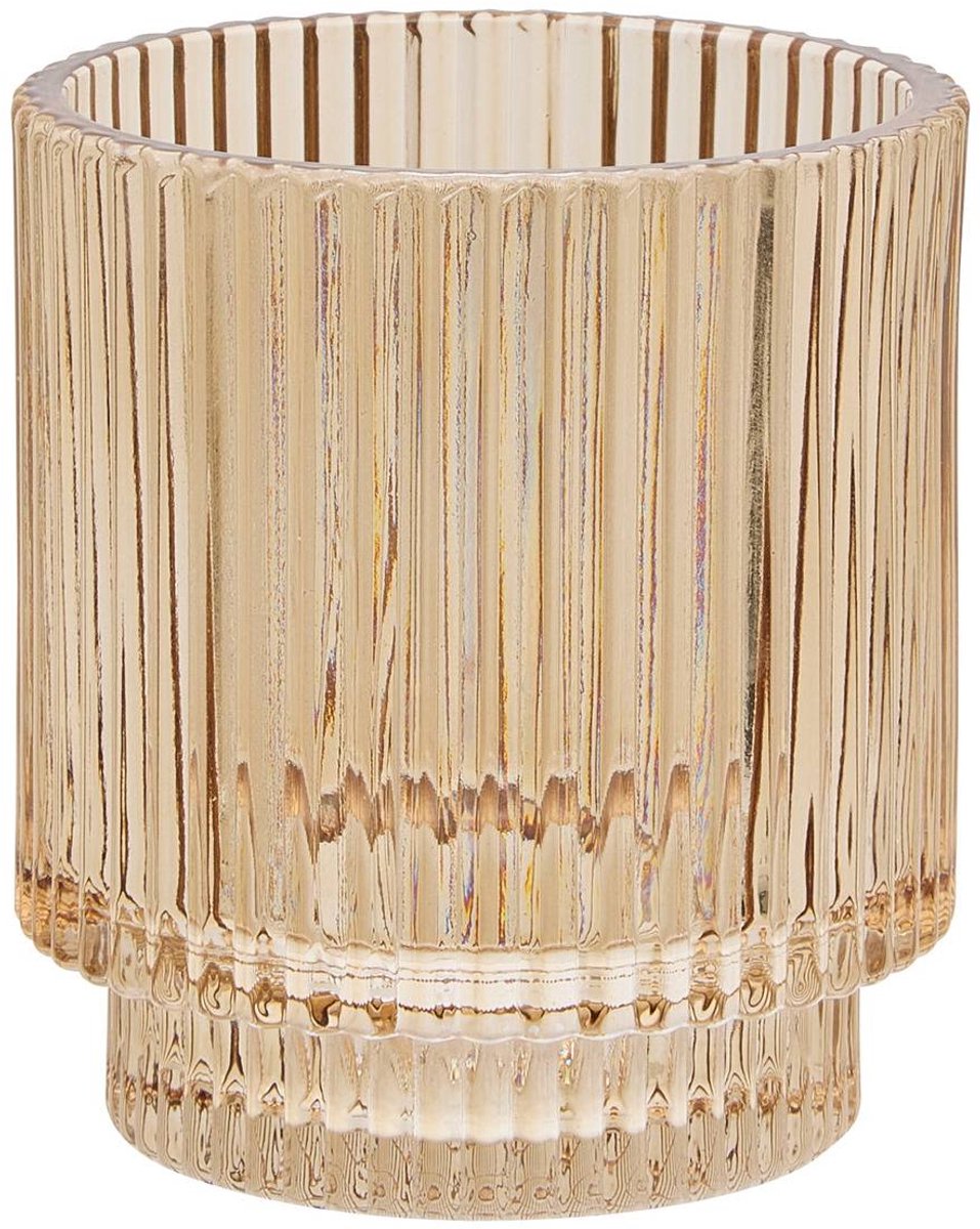 Porte-brosse à dents Solis rond D.8cm ambre