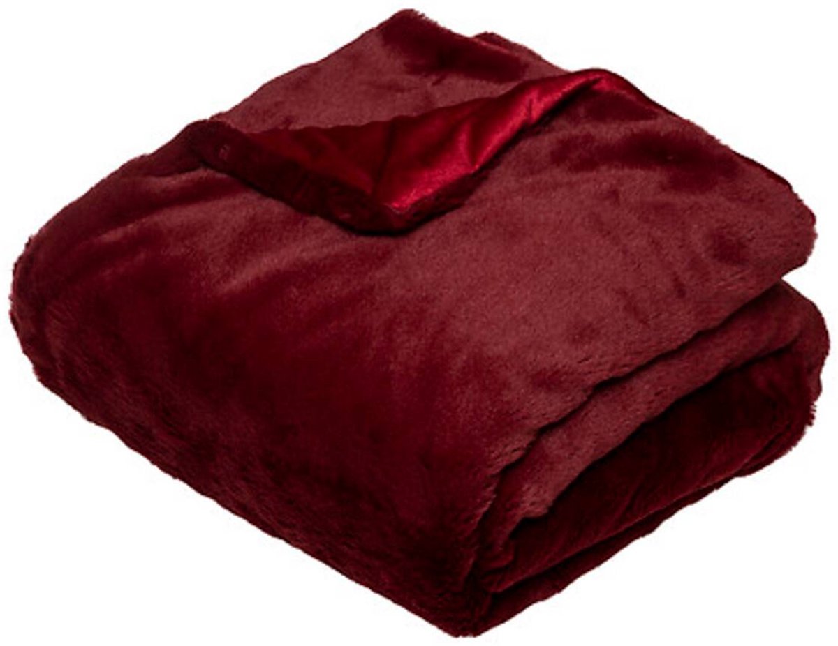 Atmosphera Créateur d'intérieur® Rood bont deken 130x180cm Rouge