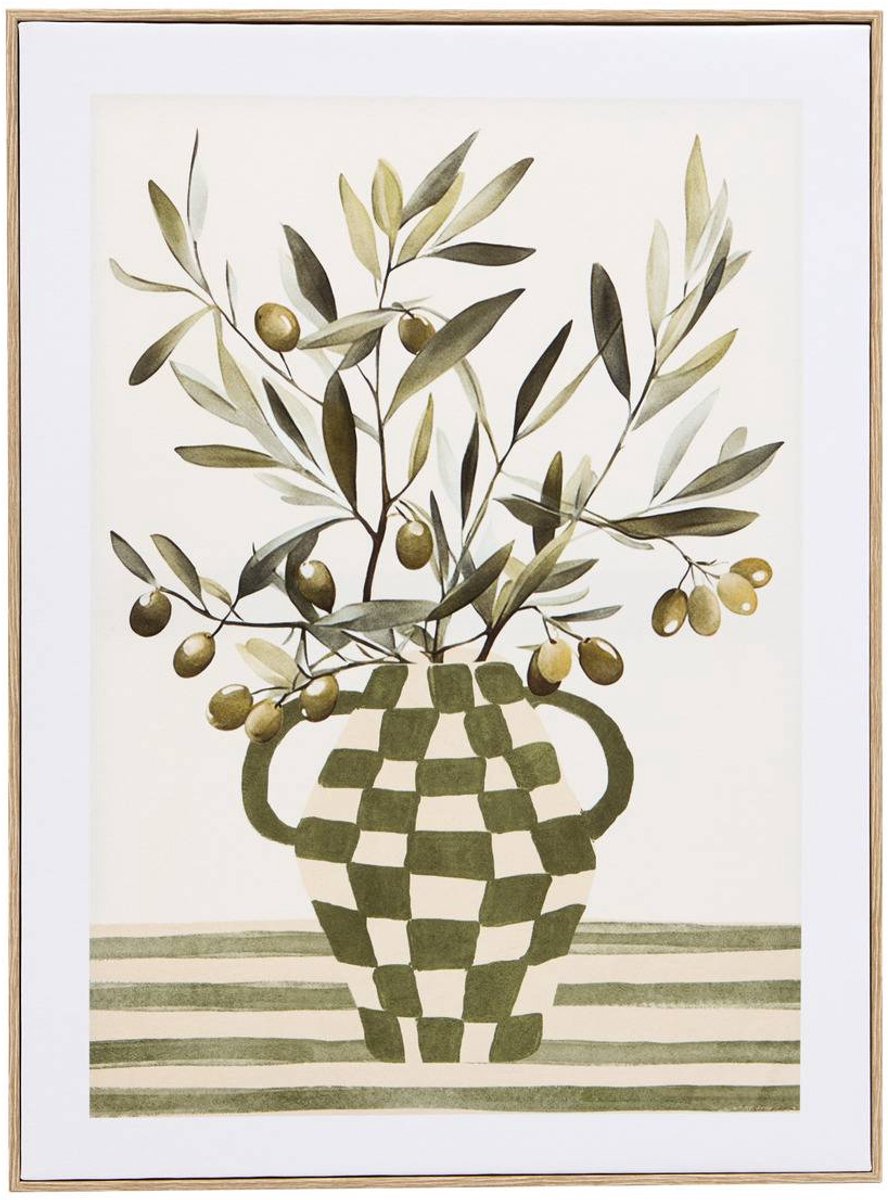 Ingelijst schilderij met plantenprint CLAUDIA