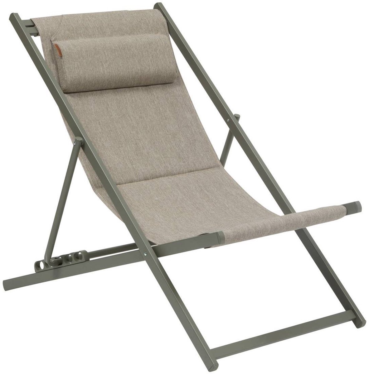 Opvouwbare en stapelbare tuinstoel van aluminium LUNIVIA