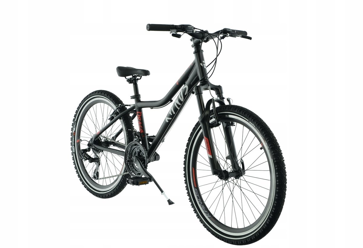 Kands Dragon – Kinderfiets – 24 inch – 21 versnellingen – Shimano – V-brake – 130-165 cm – Zwart – Jongen