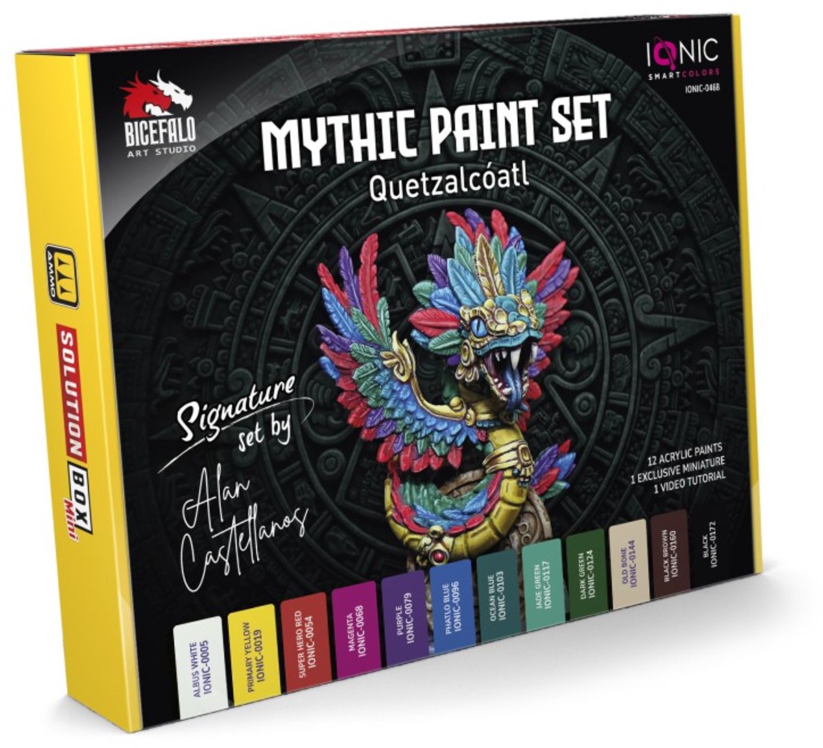 AMMO by Mig Jimenez Hobbyverf Acrylverf - MIG IO0468 Ionic Smart Colors - Alan Castellanos Signature Selection Kleurenset - Acryl Set 12x20 ml Verf set - 12x 20 ml